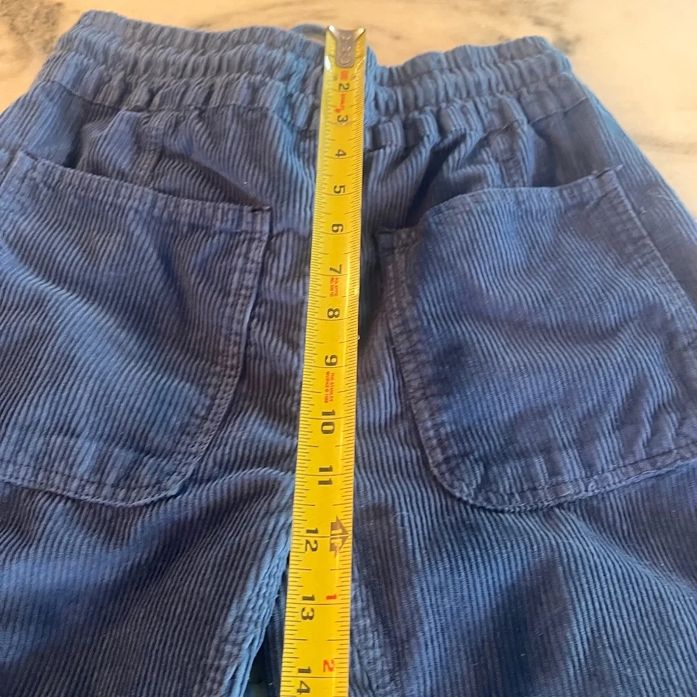 We The Free | Free People Blue Corduroy Pants XS Wide Leg Drawstring Waist - Picture 7 of 9